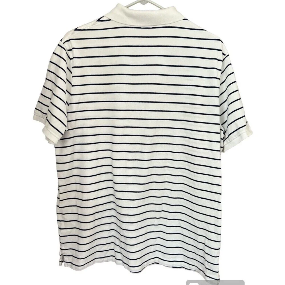 Polo Ralph Lauren Men's Classic-Fit Soft Cotton Shirt Sz L White French Navy